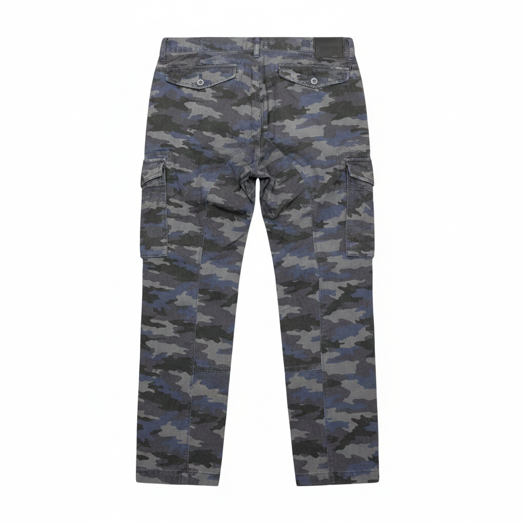 MADDOX Men's Blue Camouflage Cargo Pants - Size W36