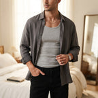 LIVERGY Men's Grey Classic Scoop Neck Tank Top