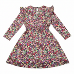 LEIGH TUCKER willow Kids Multi-Color Floral Long-Sleeve Ruff
