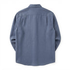 Women's Navy navy Oversized Linen Blend Button-Down Shirt