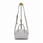 Tory Burch Light Gray Saffiano Leather Mini Dome Satchel