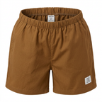 SHEIN Caramel Brown Kids Relaxed Fit Pull-On Casual Shorts
