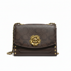 Vintage Style Floral Monogram Crossbody Bag with Chain