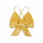 SHEIN Yellow Crochet Triangle Bikini Top - Size M