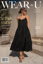 Esmara Black Tiered Lyocell Camisole Midi Dress UK 12