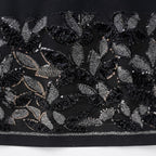 Elegant Black Embroidered Sequin Abaya