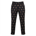 TOPSHOP Women's Black Ornate Print Slim-Fit Tailoblack Trous