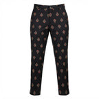 TOPSHOP Women's Black Ornate Print Slim-Fit Tailoblack Trous