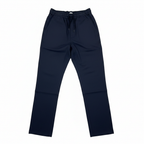 Men's Navy Blue Drawstring Tapered Chinos
