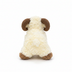 Plush Sheep Ram Toy with Plaid Bow - Kids Stuffed Animal