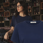 KOOKAÏ Navy Blue Short Sleeve Crew Neck Cotton Jersey T-Shir