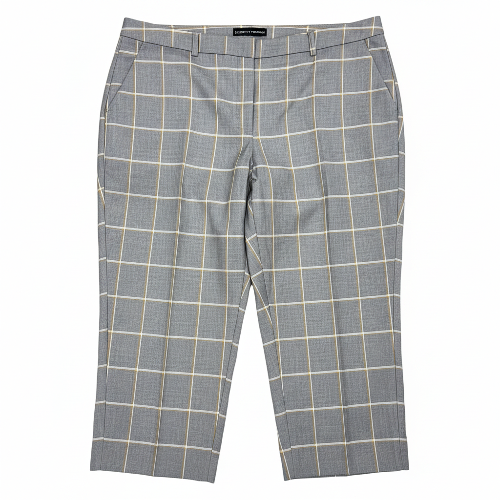 Dorothy Perkins Grey Windowpane Check Trousers