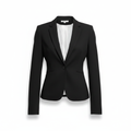 Tom Tailor Women's Black Single-Button Tailored Blazer