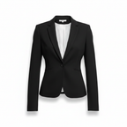 Tom Tailor Women's Black Single-Button Tailored Blazer