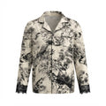 Women's off-white & White Abstract Print Pajama Shirt