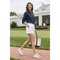 CHANEL White Quilted Double-Strap Flat Sandals with Gold Log
