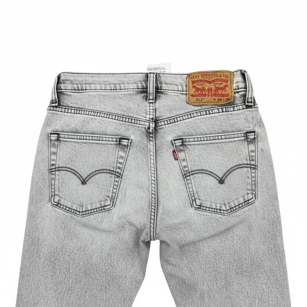 Levi's Women's Light Grey Acid Wash Raw Hem Jeans