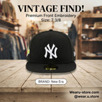 New Era Black NY Yankees Structured Flat Brim Cap