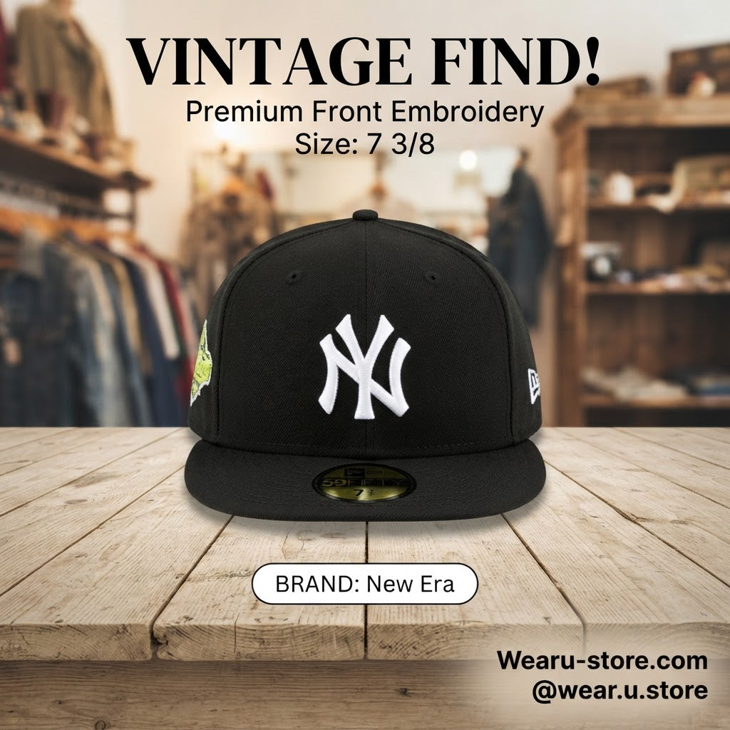 New Era Black NY Yankees Structured Flat Brim Cap