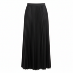 Women's Elegant Black Pleated Midi Skirt