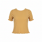 Esmara Women's Mustard Yellow Striped Cotton Crop Top