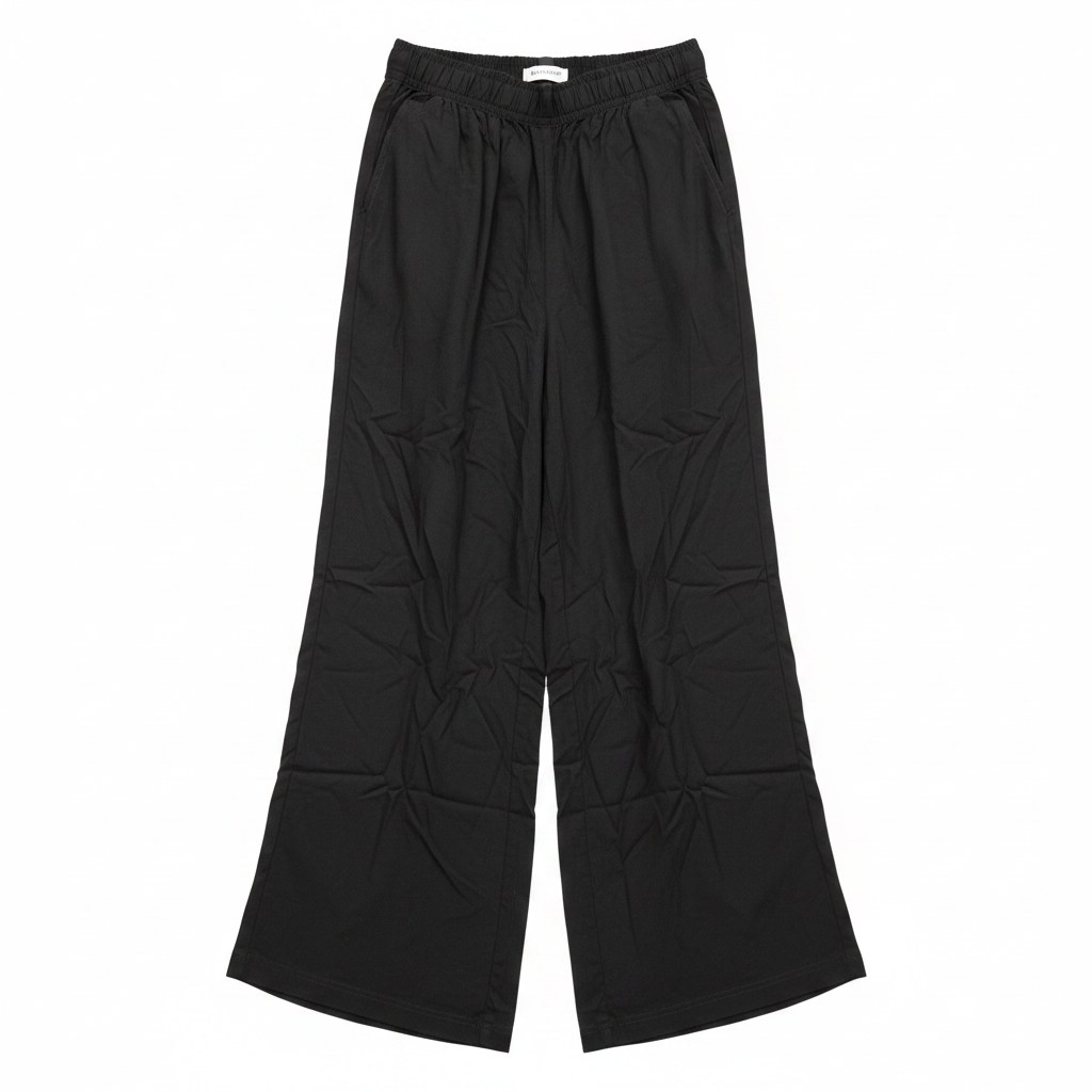Esmara Women's Black Wide-Leg Viscose Trousers - Size L