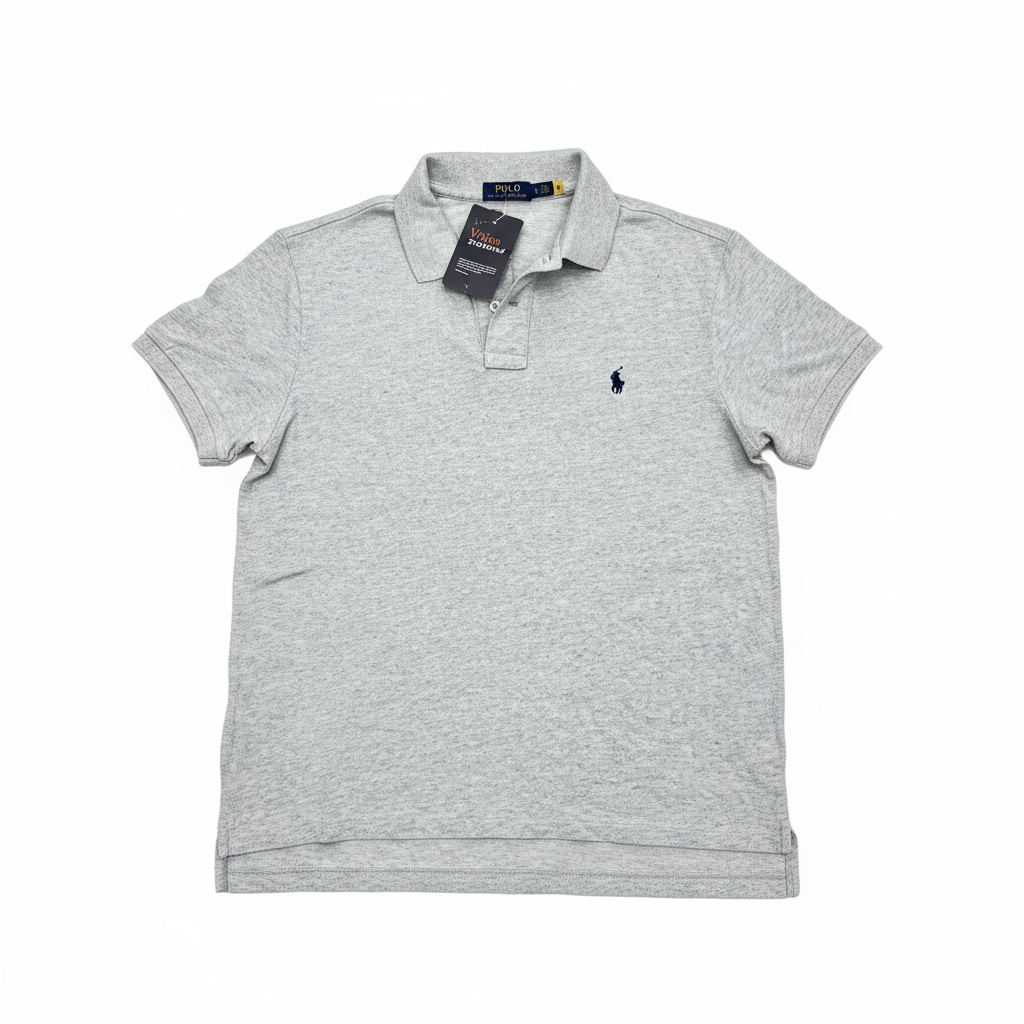 Polo Ralph Lauren Men's Grey Heather Pique Polo Shirt