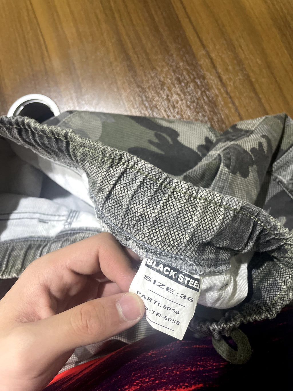 BLACK STEEL Olive Camo Ripstop Cargo Jogger Trousers