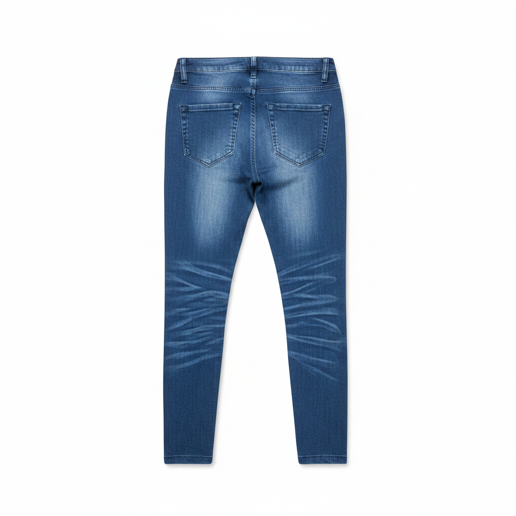 Kids' Blue Denim-Print Stretch Jeggings