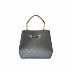 LOUIS VUITTON Women's Black Embossed Drawstring Bucket Bag