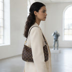 LOUIS VUITTON MADE IN FRANCE Classic Brown Checkered Pochett