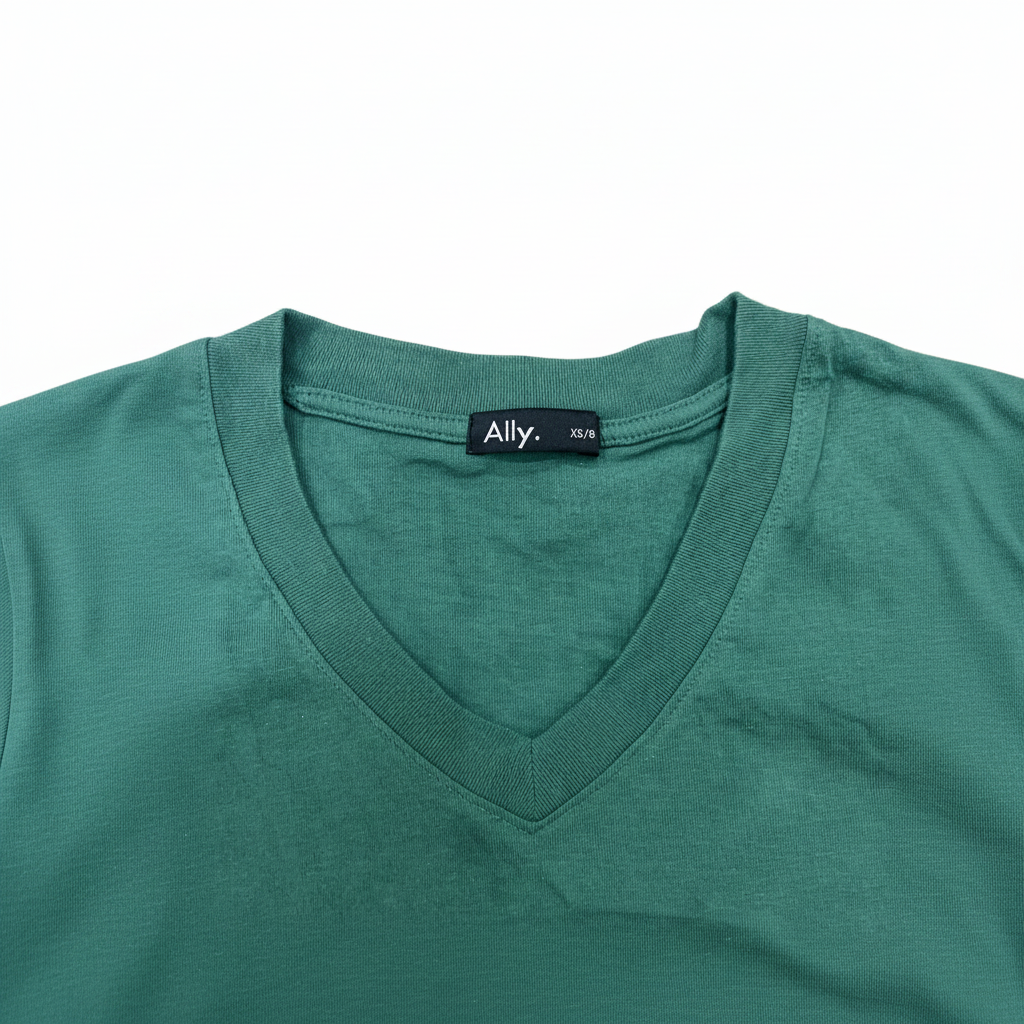 Ally Women's Green Brooklyn 38 Graphic V-Neck T-Shirt