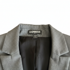 EXPRESS Women's Grey Tailored Single-Button Office Blazer