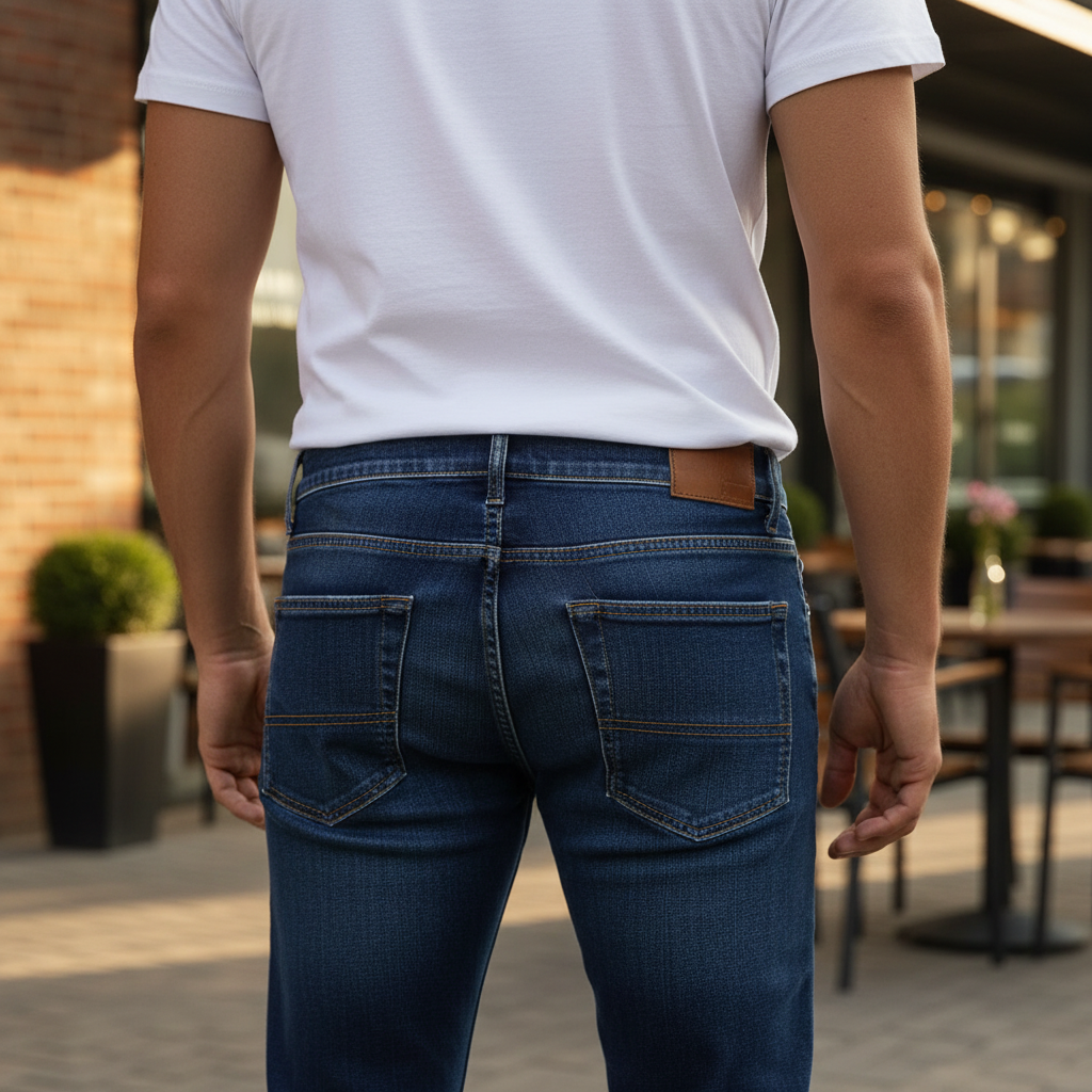Men's Blue Slim-Straight Distressed H&M Denim Jeans