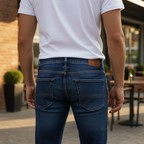 Men's Blue Slim-Straight Distressed H&M Denim Jeans