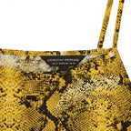 DOROTHY PERKINS Women's Yellow Snakeskin Print Sleeveless Ta