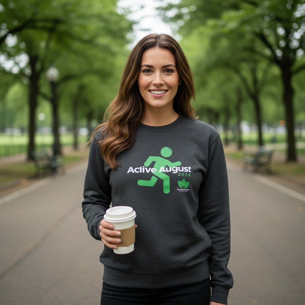 Active August 2024 Charcoal Grey Graphic Sweatshirt