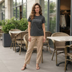 Emery Rose Charcoal Heather Grey Mama Script Graphic T-Shirt