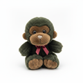 Premium Plush Monkey Toy with Pink Ribbon