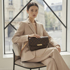 LOUIS VUITTON PARIS Brown Monogram Coated Canvas Crossbody B
