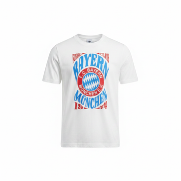 Adidas Bayern München Men's Graphic T-Shirt - White