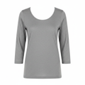 Esmara Women's Grey Long Sleeve Cotton Top - New