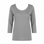 Esmara Women's Grey Long Sleeve Cotton Top - New