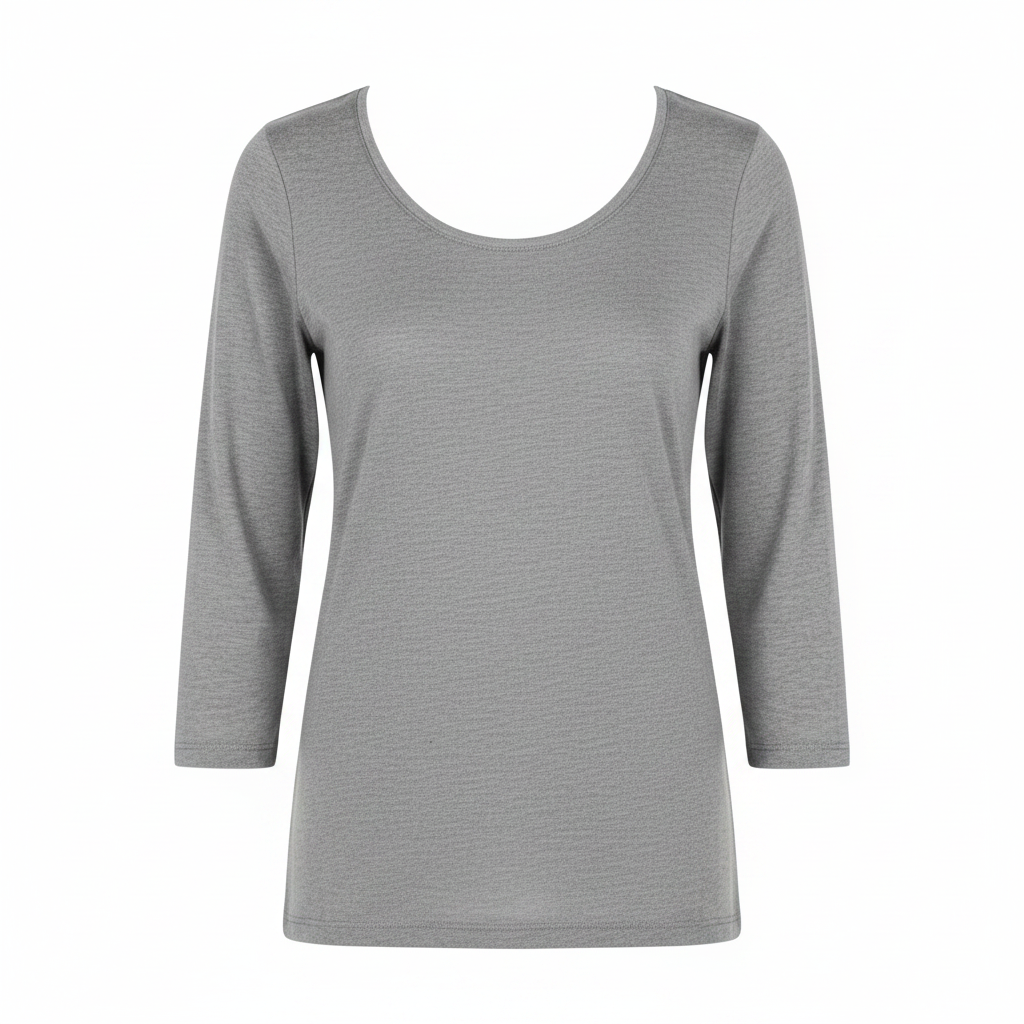 Esmara Women's Grey Long Sleeve Cotton Top - New