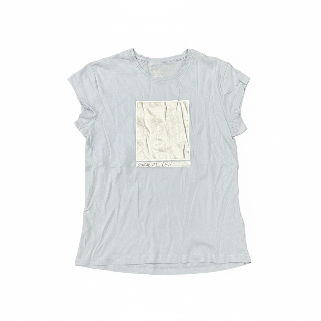 Women's Light Blue "Shine All Day" Graphic T-Shirt