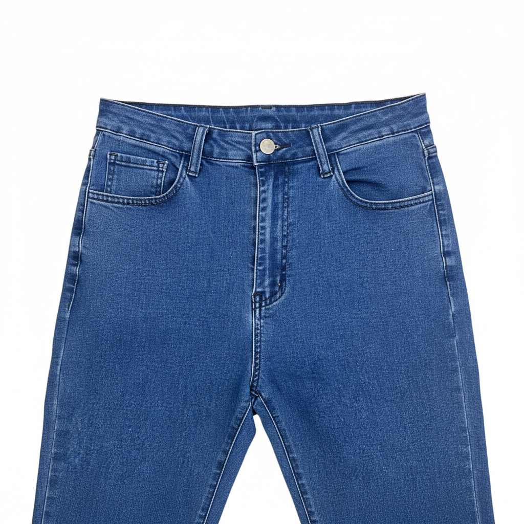 High-Waisted Blue Flared Denim Jeans - Unisex