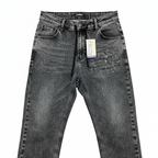 Livergy Men's Grey Acid Wash Denim Cargo Joggers