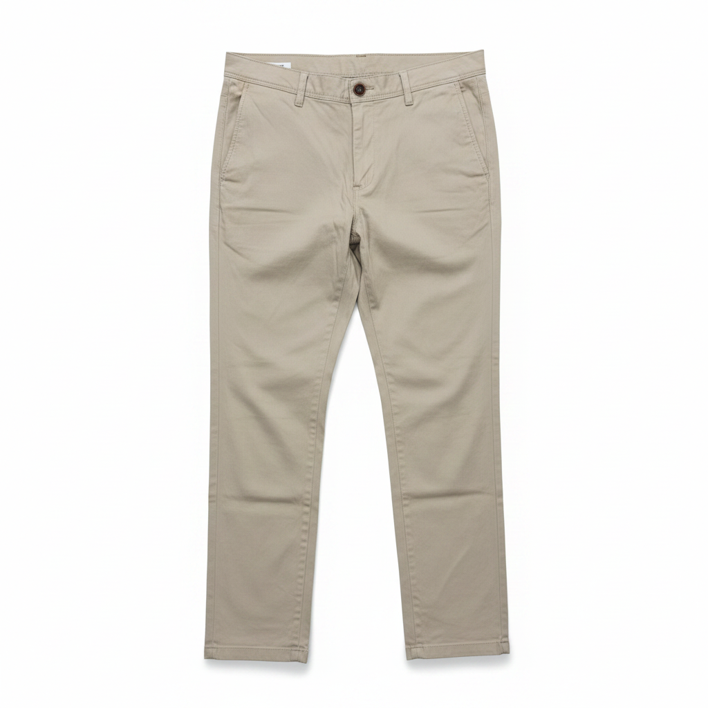 Jack & Jones Men's Slim Fit Beige Chino Trousers
