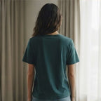 Deep Teal Relaxed Fit Boxy Crewneck T-Shirt