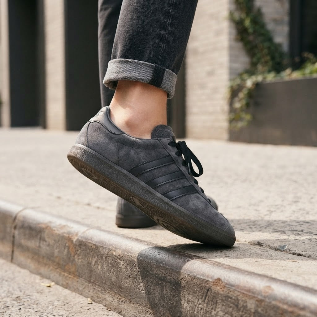 adidas Adidas Grey Suede Low-Top Sneakers